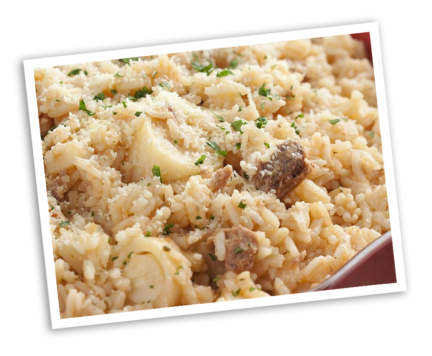 RISOTO DE ATUM ROBINSON CRUSOE COM PALMITO